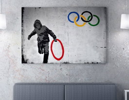 Wallity Lienzo decorativo Banksy WY118 50 x 70 cm